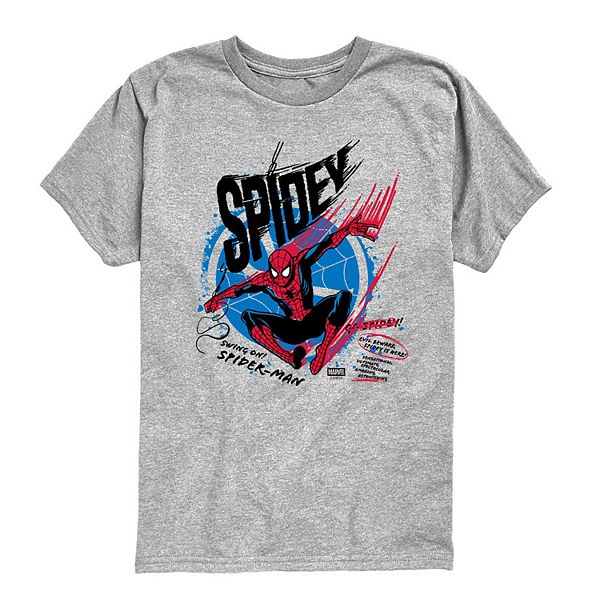 

Футболка с принтом Spider-Man для мальчиков 8-20 Marvel, Athletic Heather