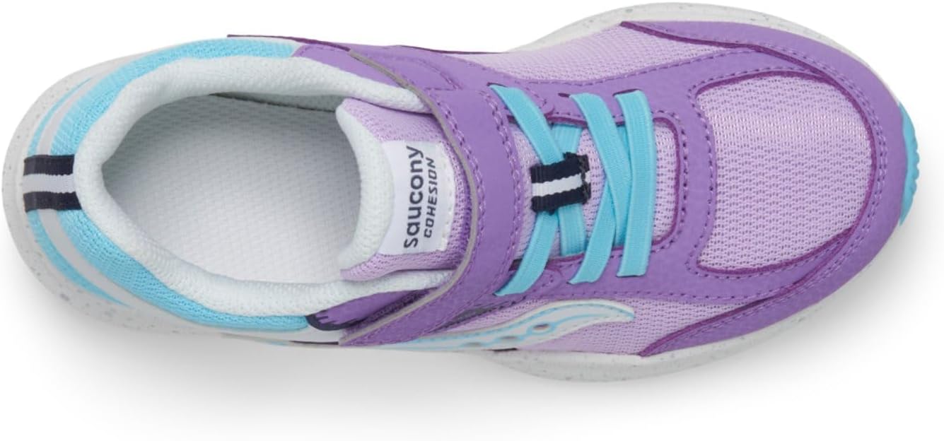 Детские кроссовки Saucony Cohesion с альтернативной застежкой для детей и подростков, синий/фиолетовый — фото 2
