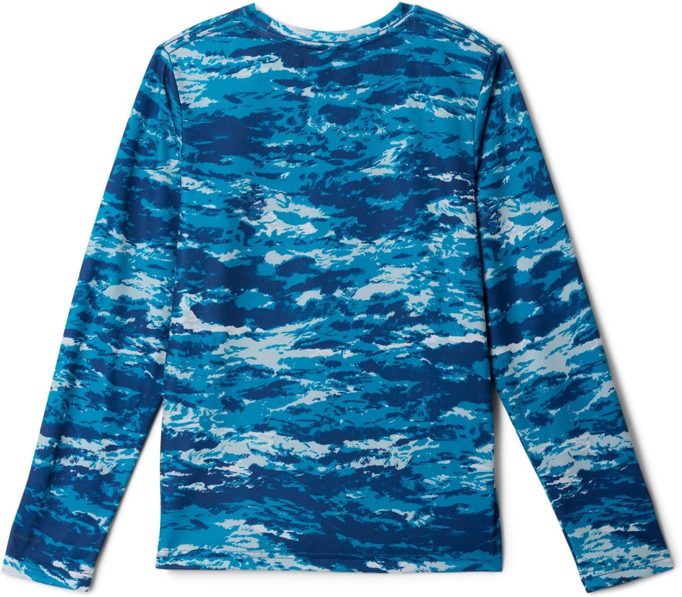 Футболка Columbia Boys PFG Solar Stream с длинным рукавом и принтом, Blue Echo Sumi Camo — фото 2