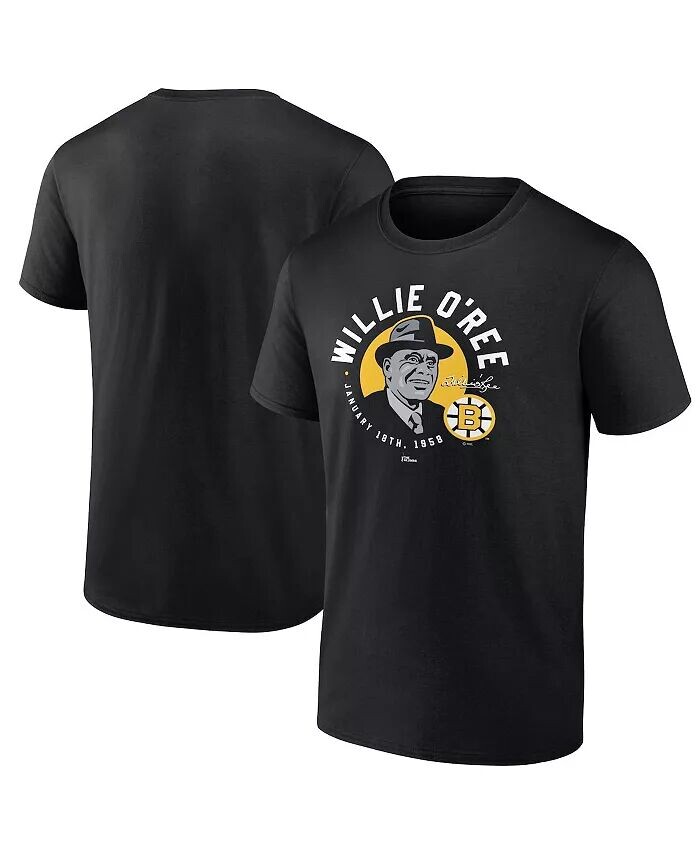 

Мужская черная футболка Willie O'Ree Boston Bruins с номером выхода на пенсию Fanatics
