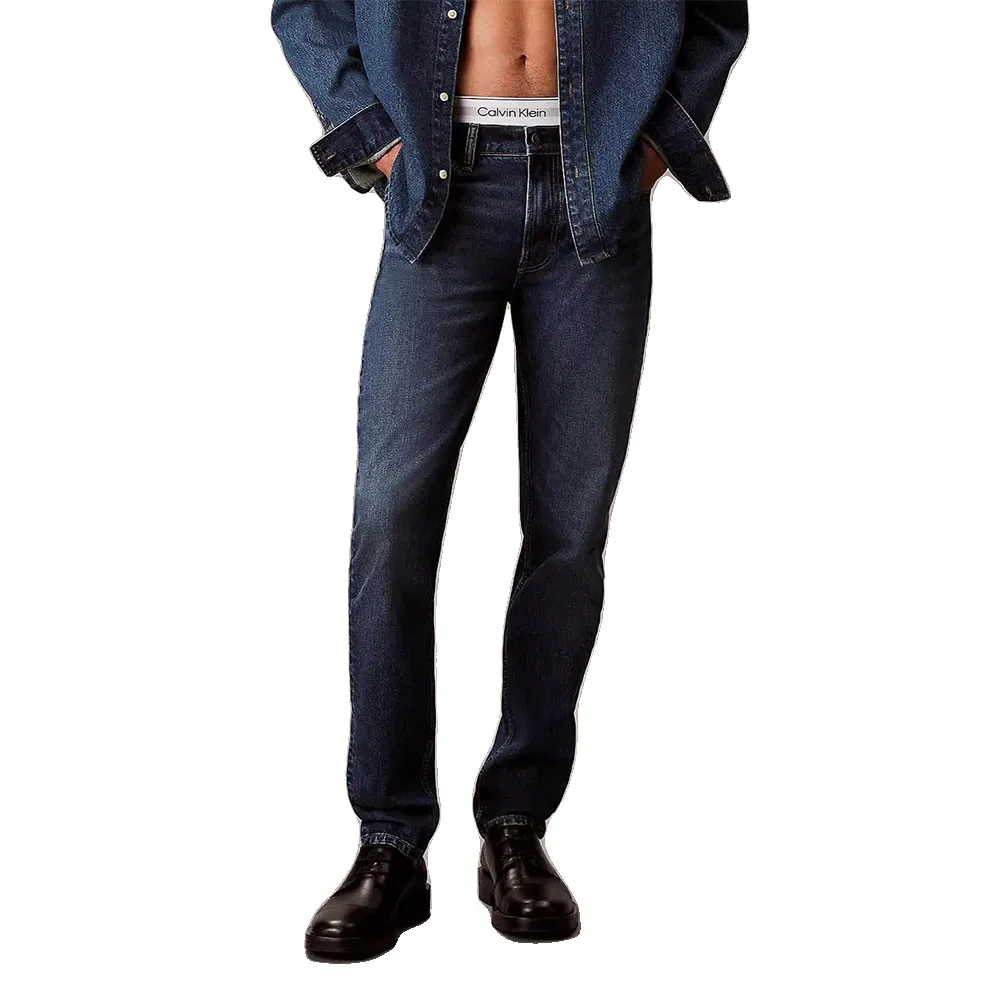 

Джинсы Calvin Klein LV04RB758G, зауженный крой Calvin klein jeans, синий