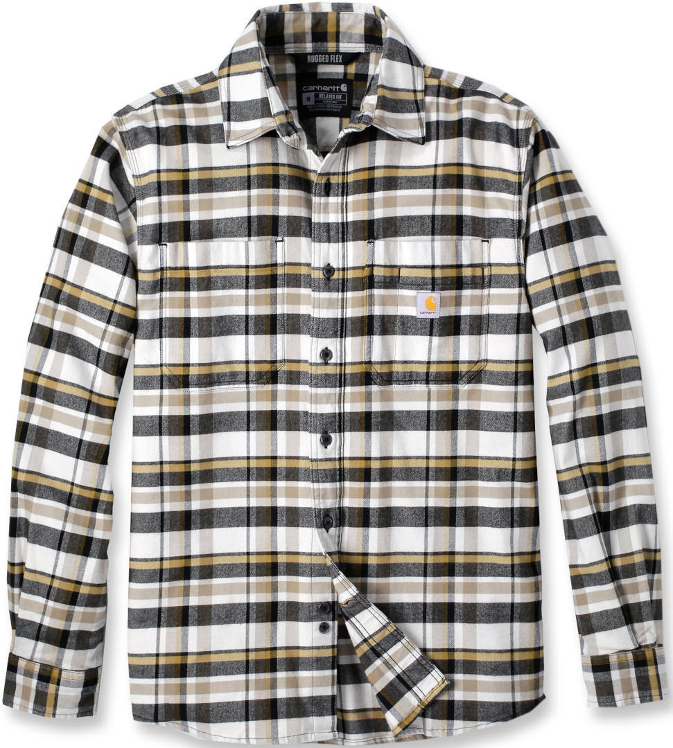 

Рубашка Carhartt Rugged Flex Relaxed Fit Midweight Flannel Long-Sleeve Plaid Shirt, бежевый
