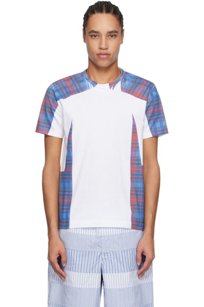 

Белая футболка в клетку Comme des Garçons Shirt