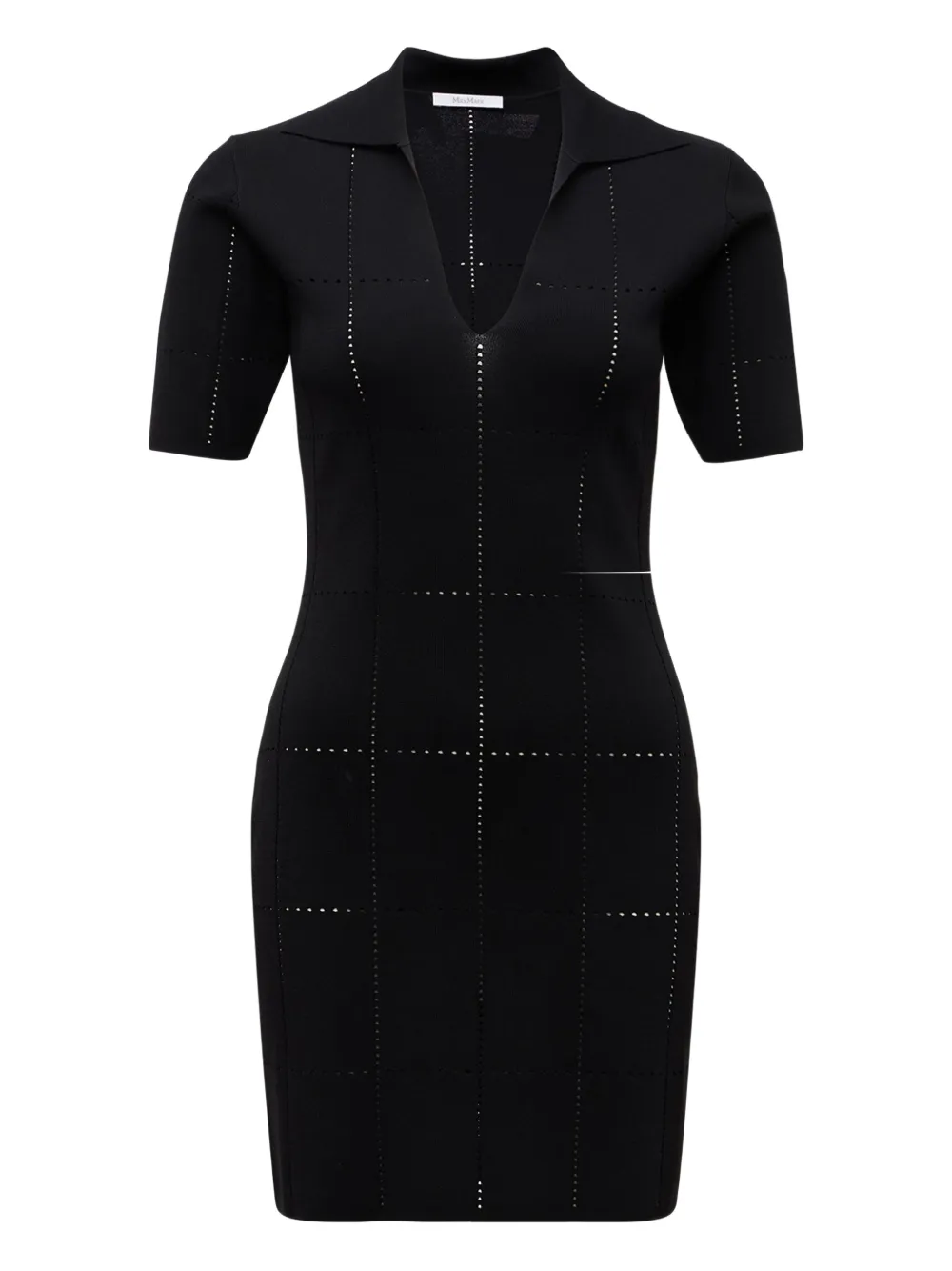 

Платье мини с перфорацией MAX MARA, черный