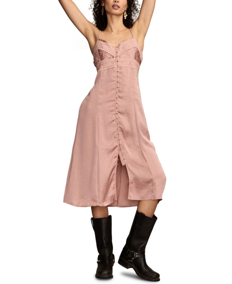 

Женское миди-платье без рукавов со шнуровкой Lucky Brand, Blush