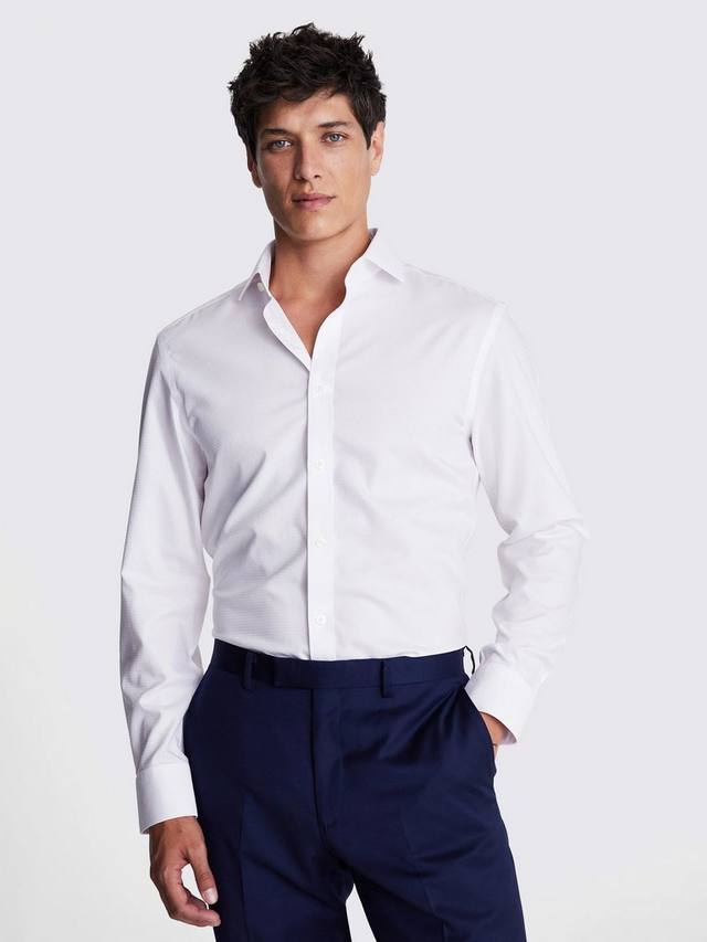 

Немнущаяся хлопковая рубашка Regular Fit в клетку Puppytooth Moss, White