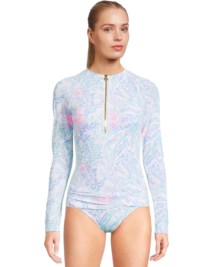 

Пляжный топ Lilly Pulitzer Nayte Rashguard Top Upf 5, цвет Multi Via Del Mar