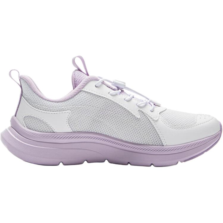 LINING YOUNG Беговые противоскользящие износостойкие низкие кроссовки White Purple Kids' — фото 3
