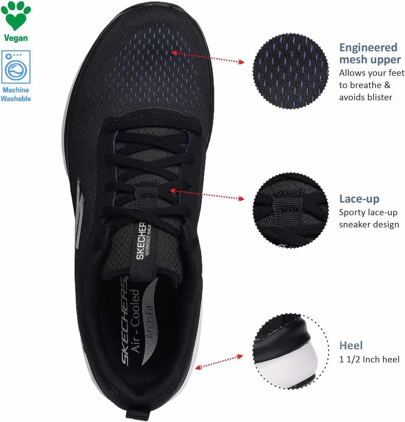 Мужские спортивные кроссовки Skechers 216244 Bkbl, синий — фото 4