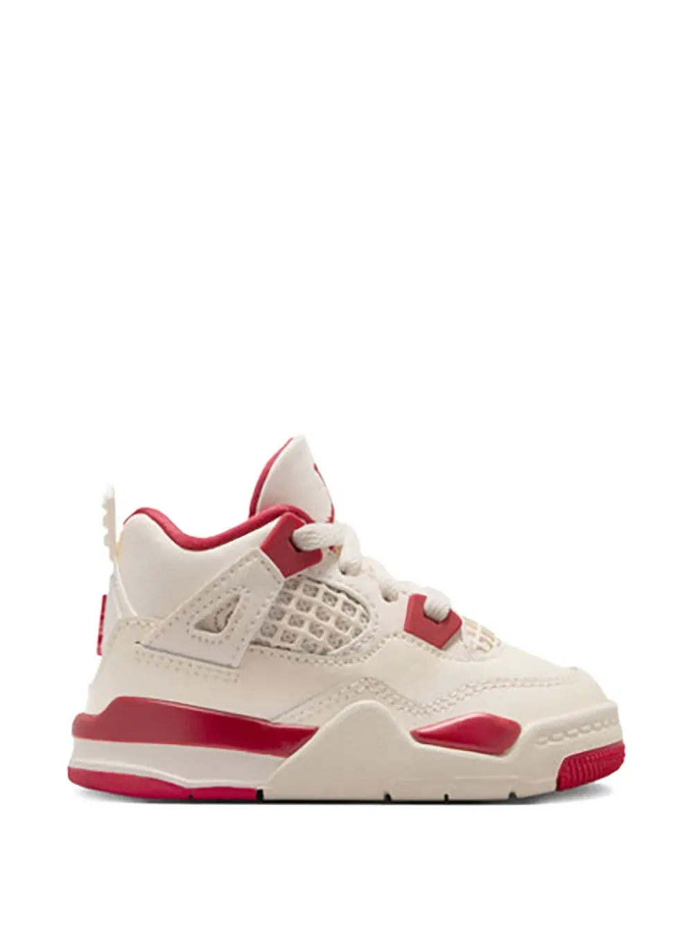 Кроссовки Air Jordan 4 TD "День святого Валентина" на шнуровке Jordan Kids, нейтральный — фото 2