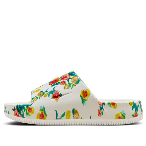 Тапочки calm slides 'floral' Nike, мультиколор