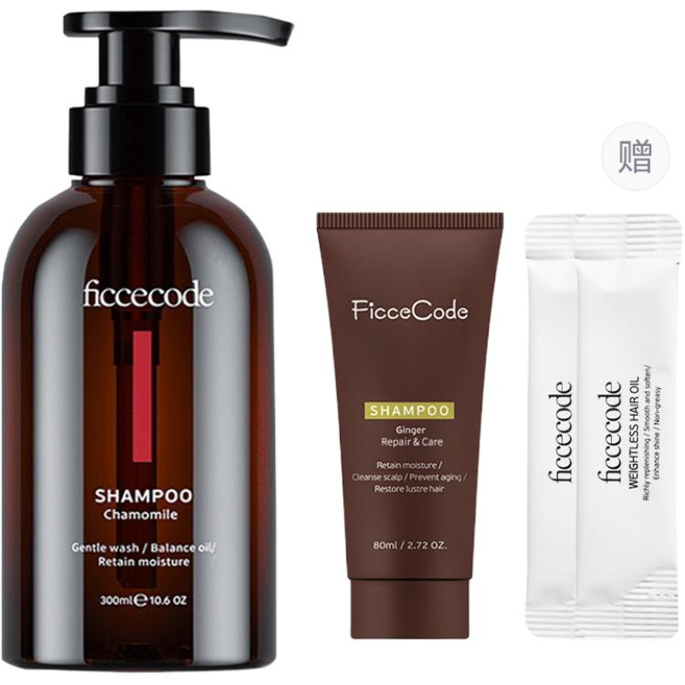 

Шампунь Fischo Mother of Pearl с ромашкой 300мл + шампунь Medium 80мл + эфирное масло 2мл*2 FicceCode