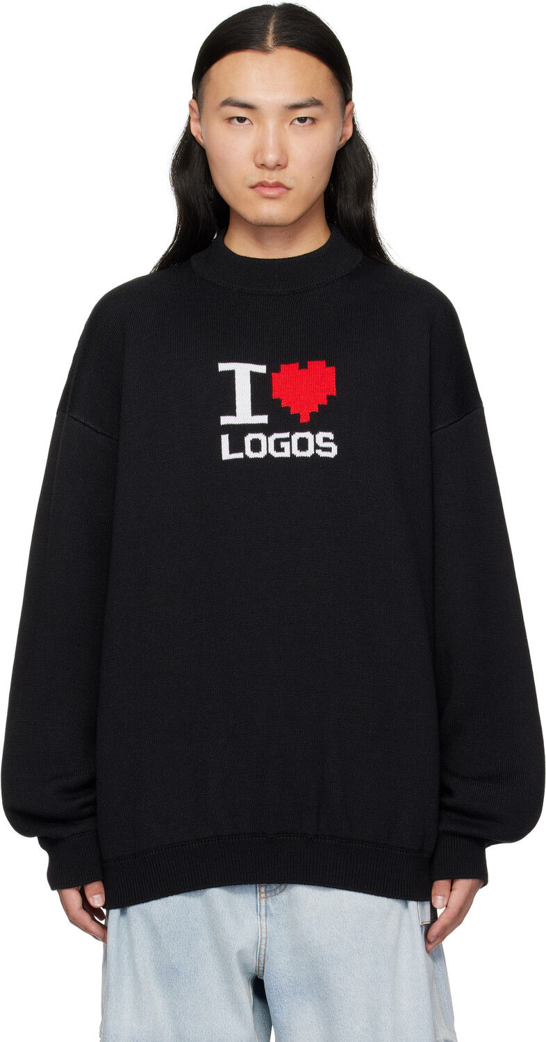 

Свитер «Я люблю логотипы» VETEMENTS, черный