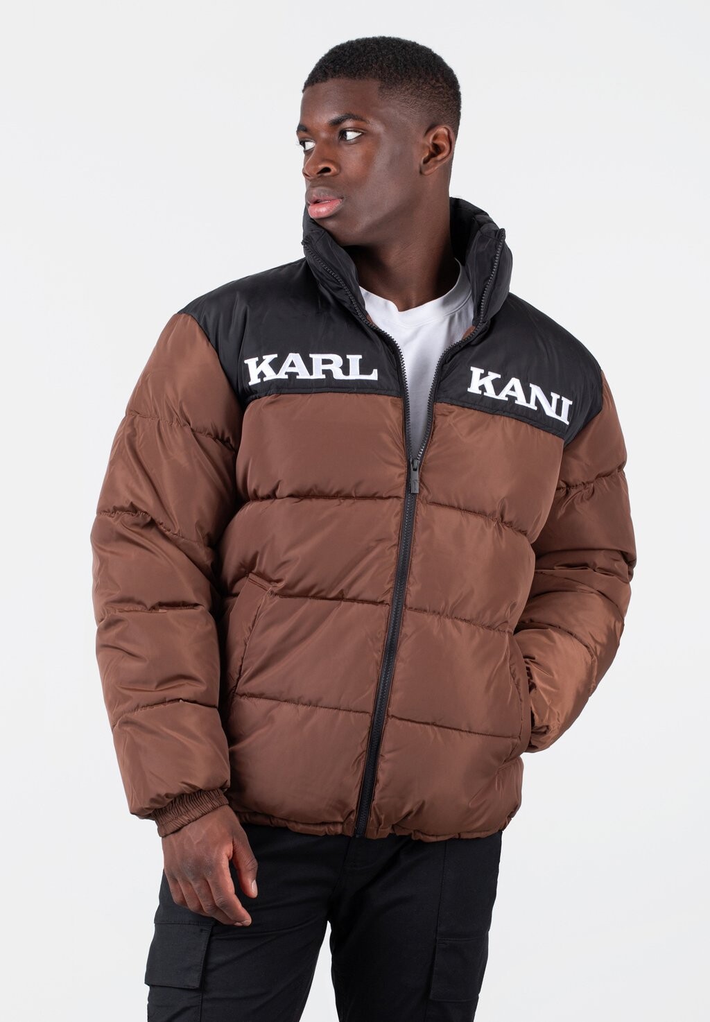 

Куртка зимняя RETRO ESSENTIAL PUFFER Karl Kani, темно-коричневый