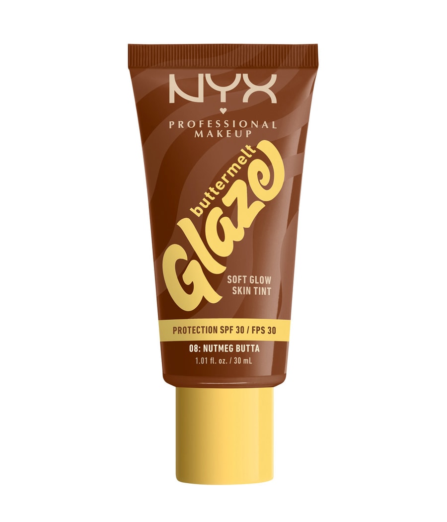 

Жидкая основа NYX Professional Makeup Buttermelt Glaze Soft Glow Skin Tint SPF 30, Nr. 8 - Nutmeg Butta, 30 ml