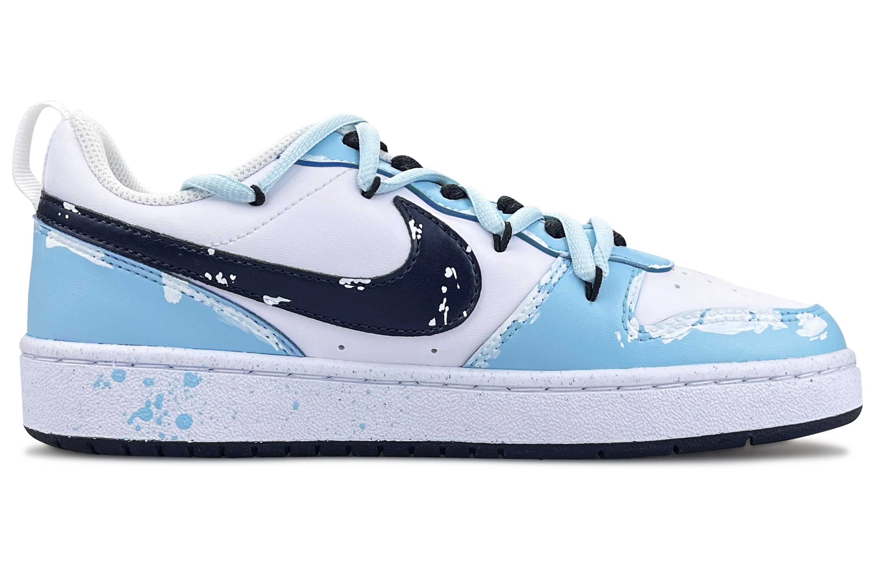 

Кроссовки Nike Court Borough Skateboarding Shoes Women's Low-top Cyan/Blue/White, синий