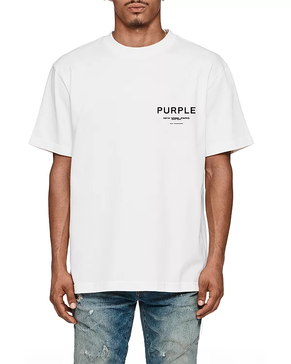 

Футболка с графическим логотипом Purple Brand, белый