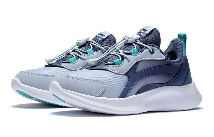 Детские кроссовки Lingyue Kids Lifestyle GS Low-top серые/синие Lining Young — фото 3