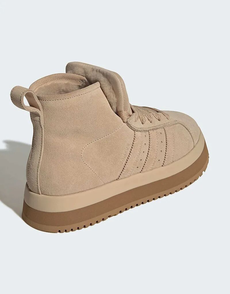 Кроссовки Adidas Originals Campus 00s winter mid в цвете magic beige / magic beige / gu — фото 3