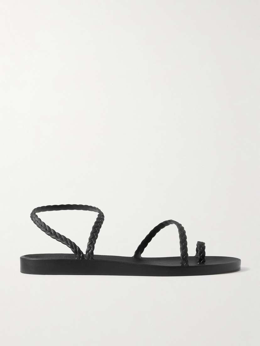 Плетеные резиновые сандалии Eleftheria Ancient Greek Sandals, черный