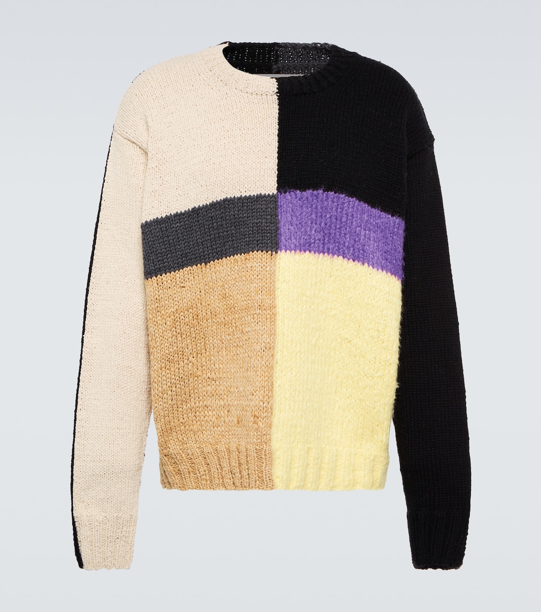 

Свитер с круглым вырезом в стиле колорблок Jil Sander, Miscellaneous