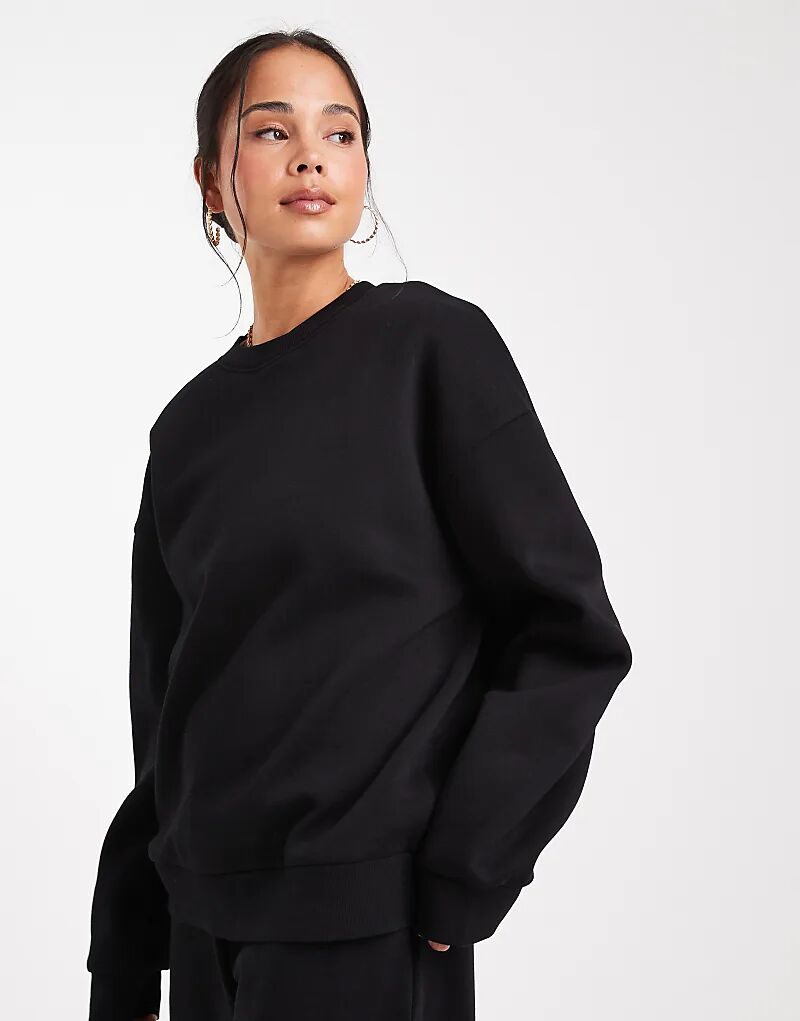 

Толстовка оверсайз с начесом сзади от ASOS DESIGN черного цвета