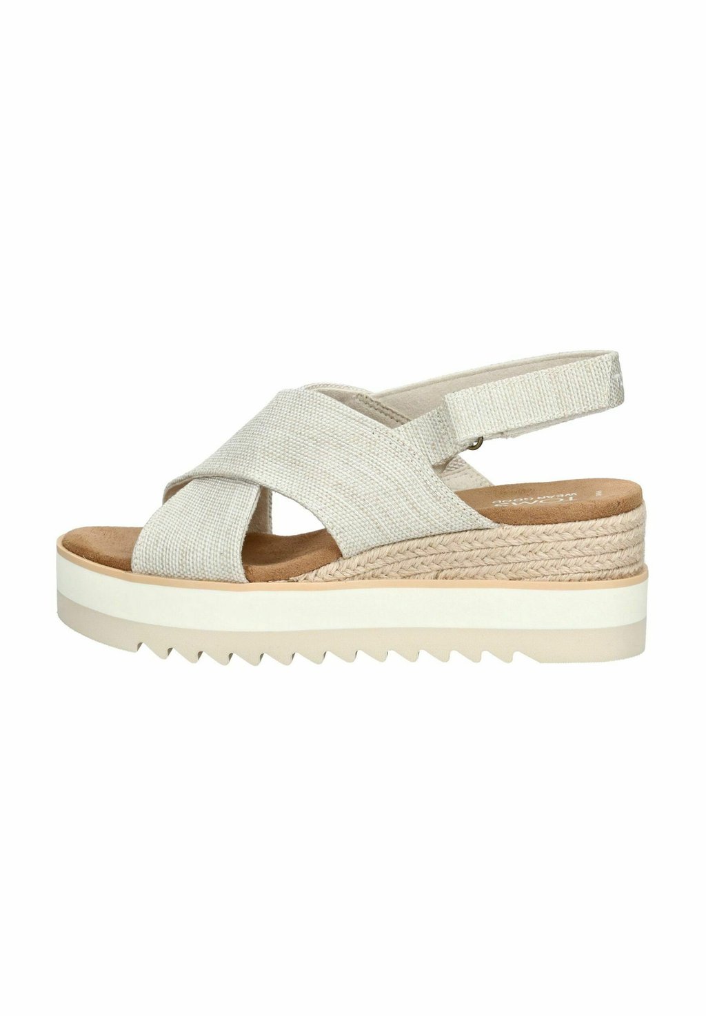 Босоножки на танкетке Espadrilles TOMS, бежевый