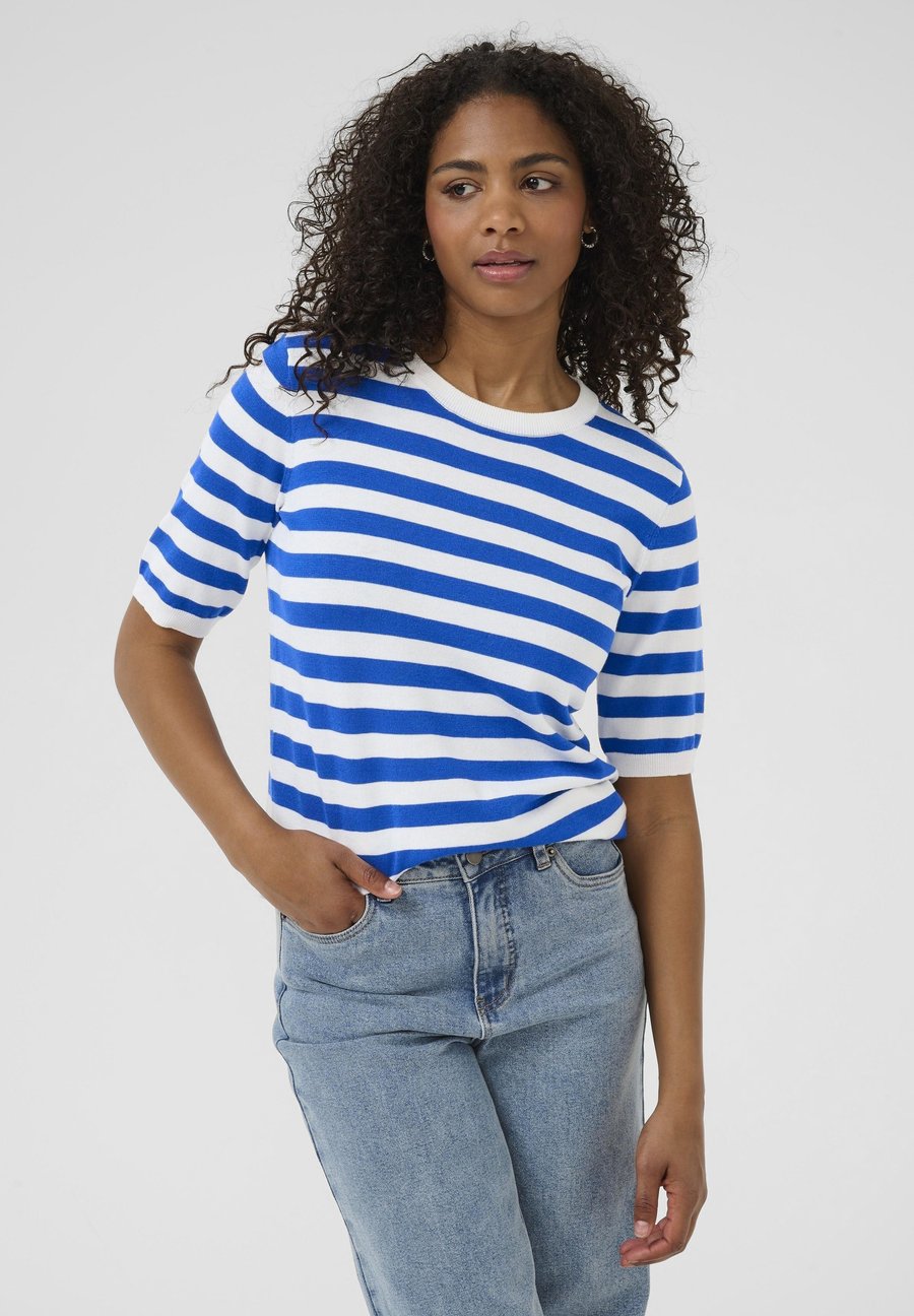 

Футболка Kaffe LIZZA STRIPED, Chalk/Surf Blue Stripe/White