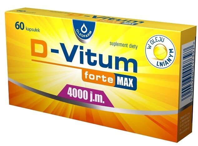 

D-Vitum Forte Max 4000j.m. Kapsułki витамин D3 в капсулах, 60 шт.