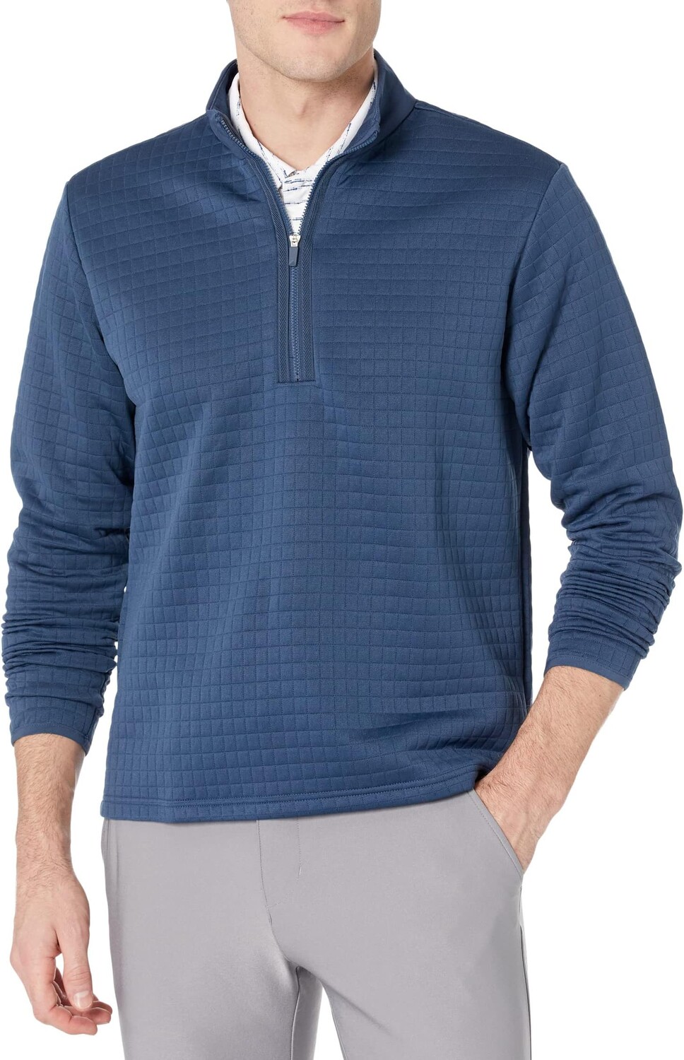 

Рубашка Adidas DWR 1/4 Zip Pullover, цвет Crew Navy