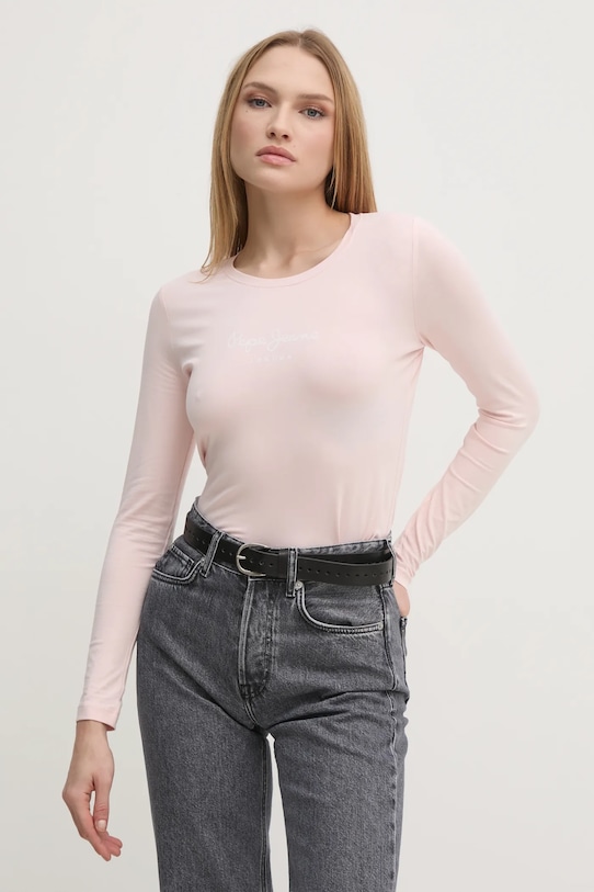 

Лонгслив Pepe Jeans, розовый