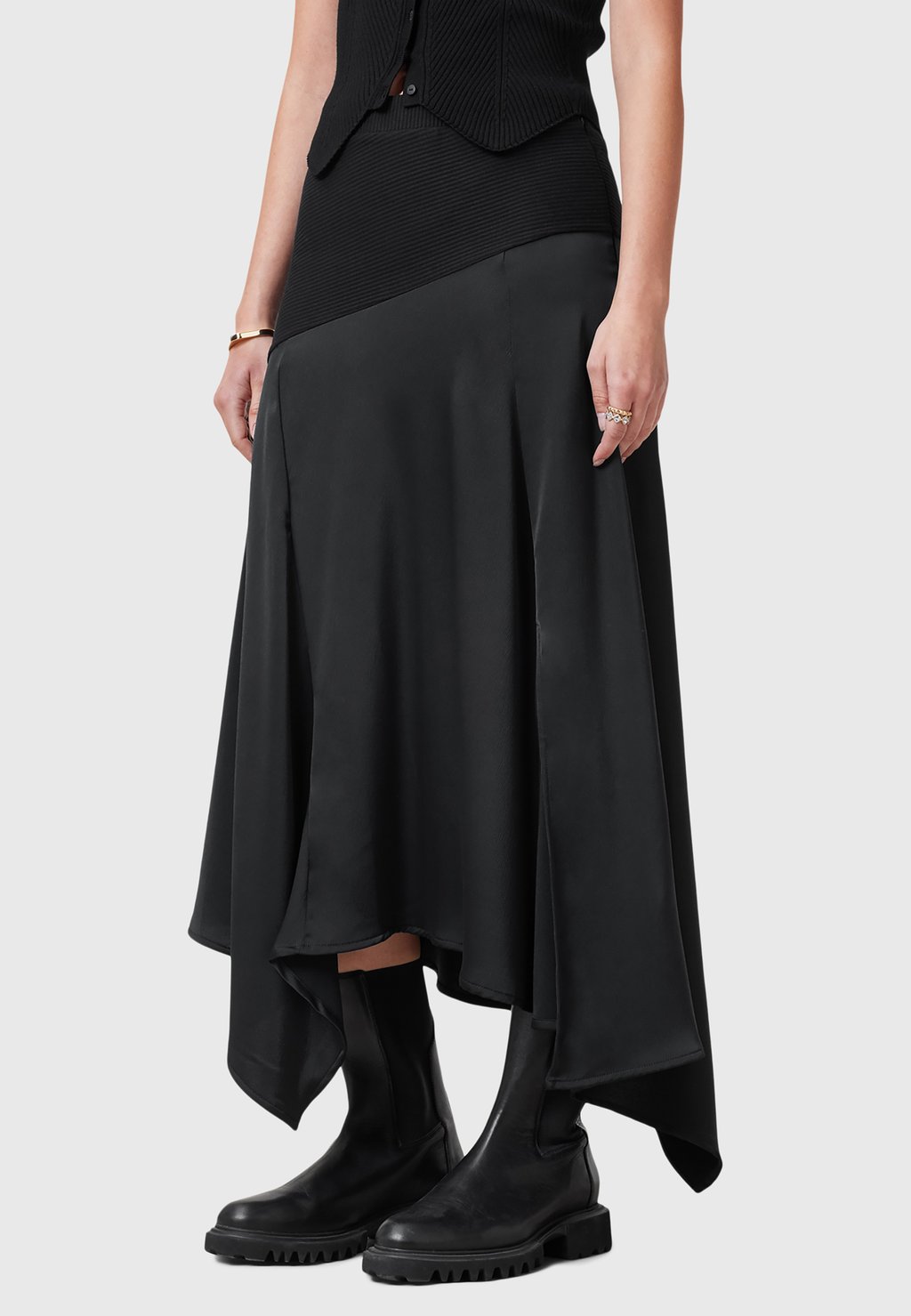 

Юбка макси AllSaints, черный