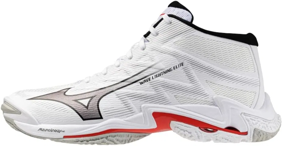 Волейбольные кроссовки Mizuno Wave Lightning Elite Mid, верх из плетеного материала Reno, подошва ENERZY NXT, толщина 10 унций, White