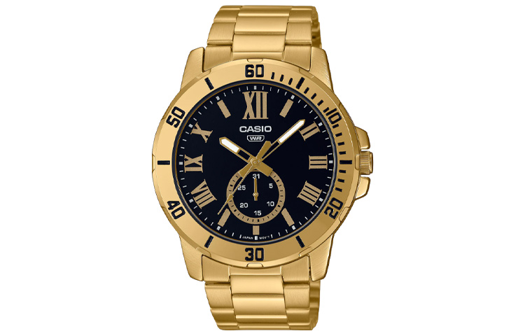 

CASIO Часы Men Standard Series 45mm Black Watch MTP-VD200G-1B, Black Dial