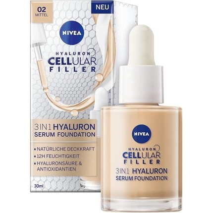 

Nivea Сыворотка с тональной основой 3в1 с гиалуроновой кислотой 30мл, Белый, Nivea Сыворотка с тональной основой 3в1 с гиалуроновой кислотой 30мл