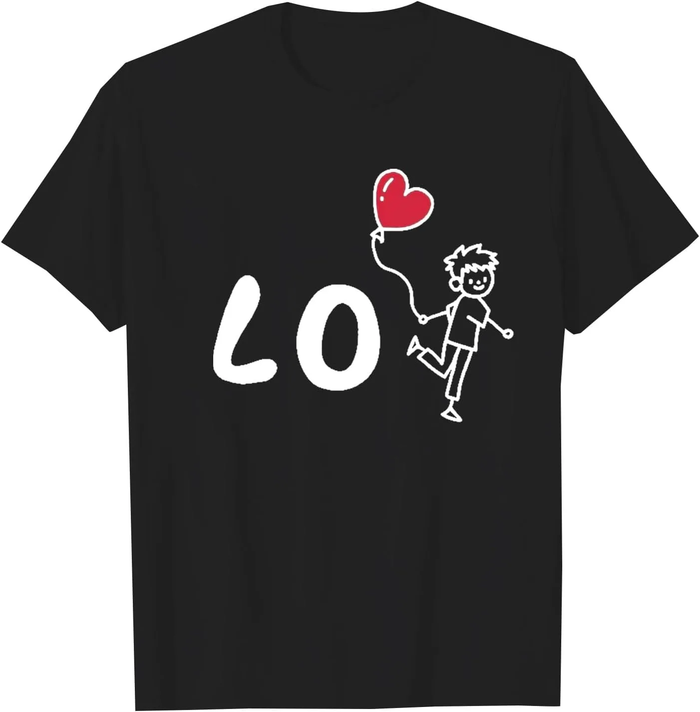 Generic Футболка Valentine's Matching Couples с коротким рукавом и принтом в виде сердца — фото 3