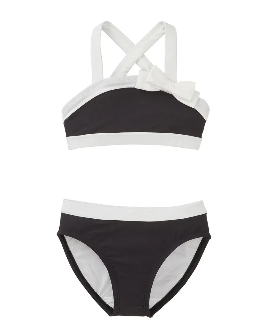 Купальник Hope & Henry Colorblock, 2 предмета, черный оникс