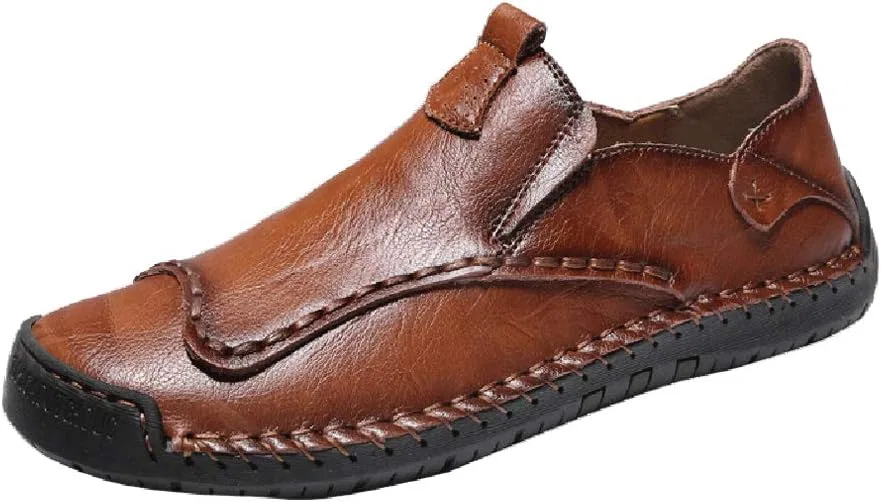 Мокасины кожаные Loafers, коричневый Asifn