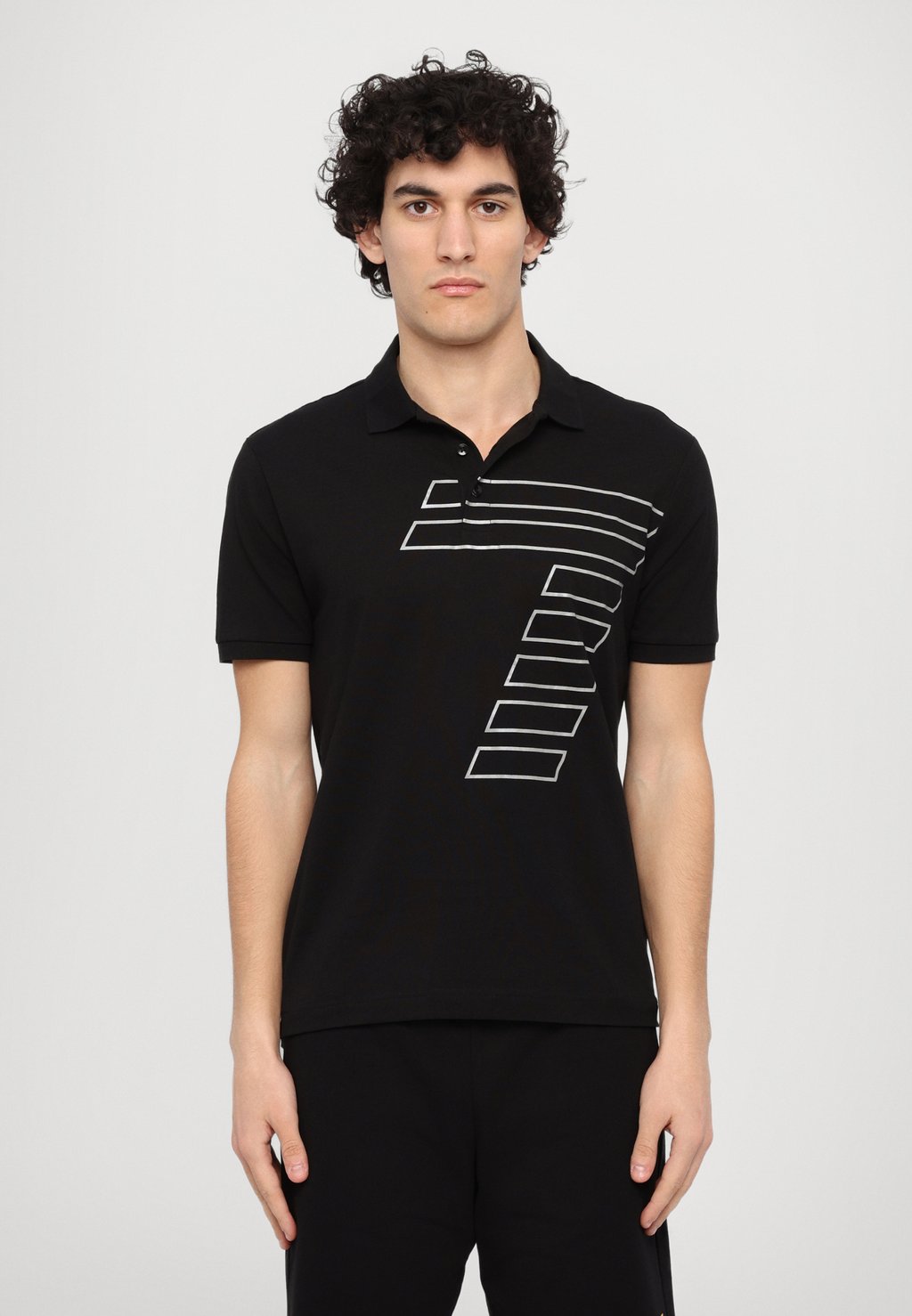 

Рубашка поло TRAIN GRAPHIC SERIES EA7 Emporio Armani, черный