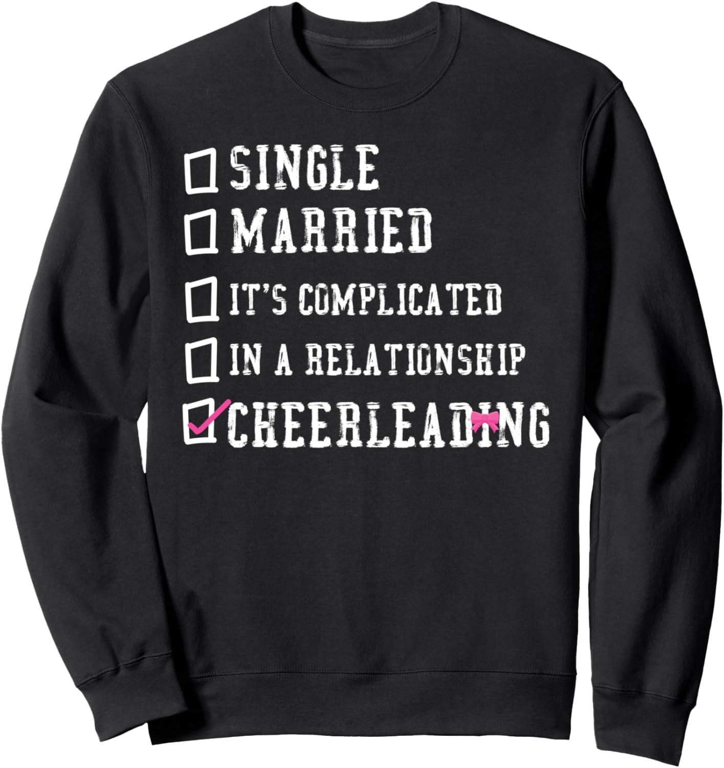 

Чирлидинг, Холост/Не замужем, Женат/Замужем, Это сложно, Толстовка Cheer Cheerleader Girls Hs0, черный