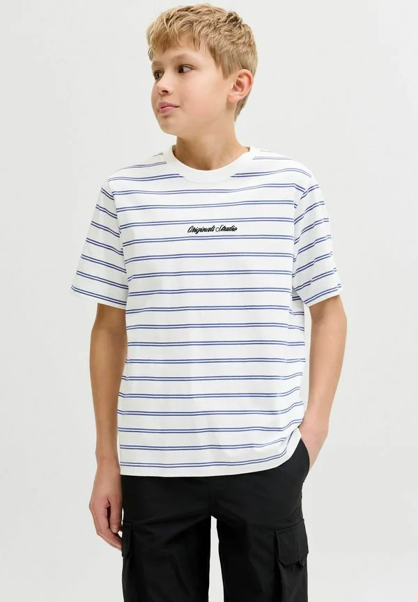 Футболка, футболка для подростков, футболка с принтом Jack & Jones Junior, Cloud Dancer — фото 2