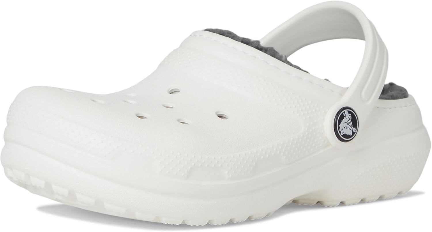 

Детские классические сабо Crocs с подкладкой, белый/серый