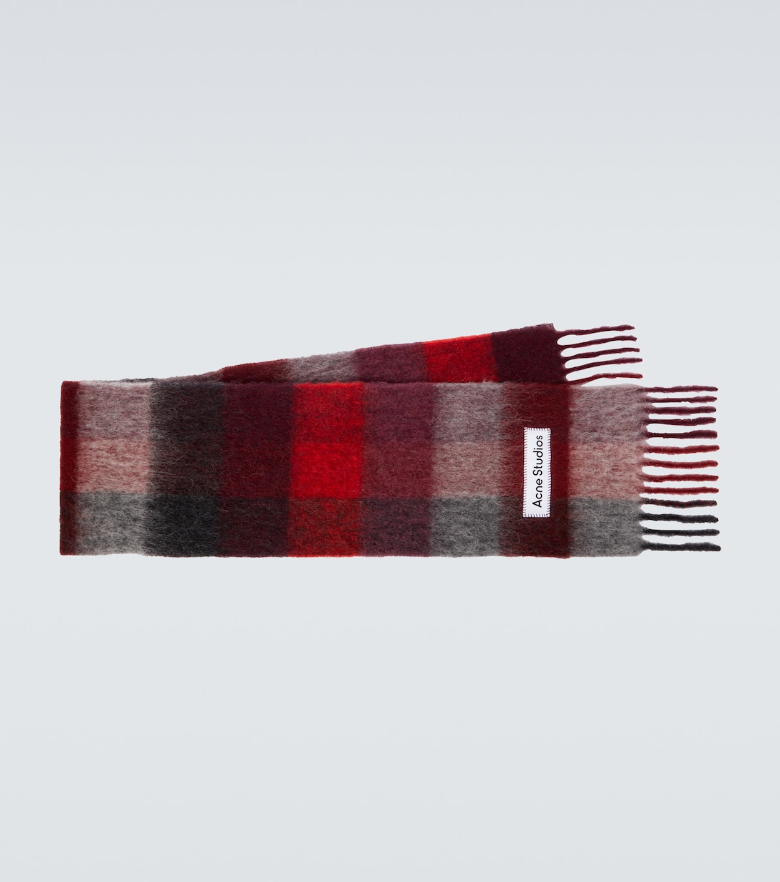 

Шерстяной шарф в клетку с мохером Acne Studios, Red/Black