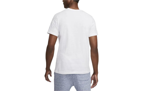 Футболка Nike Sportswear Club Embroidered Logo Solid Color Round Neck Short Sleeve White, мультиколор — фото 2