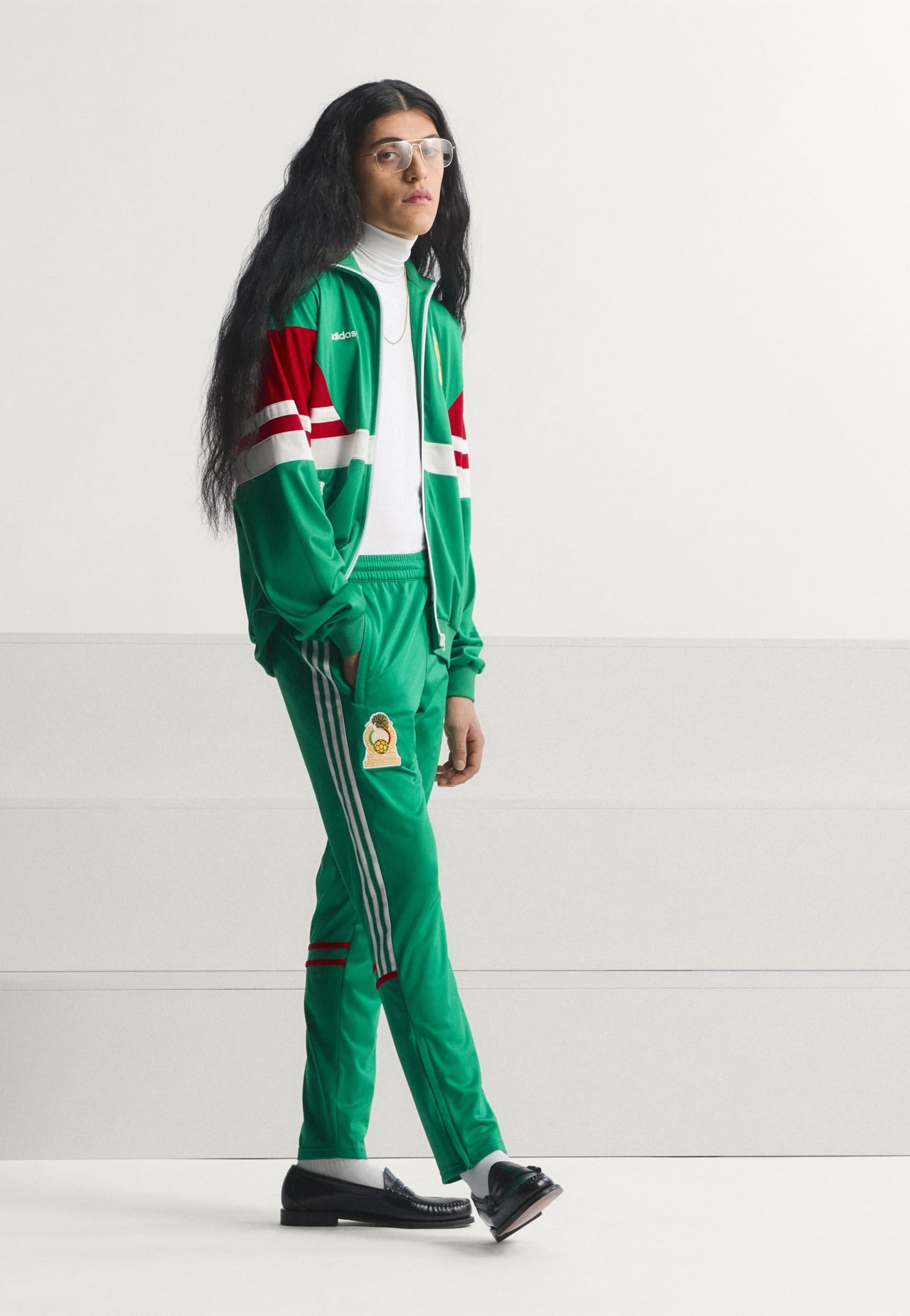 Adidas Performance Узкие спортивные штаны 'Mexiko 1986' в зеленом цвете — фото 4