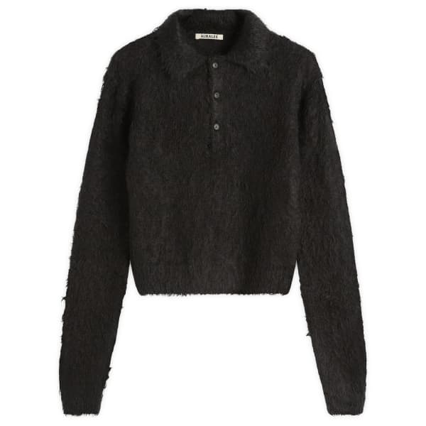 

Поло из мохера Auralee, Ink Black