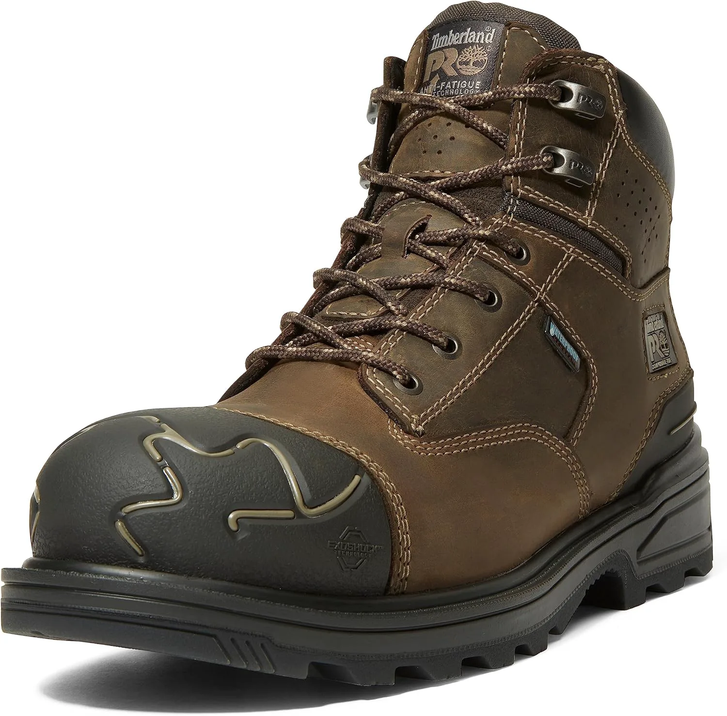 Мужские промышленные рабочие ботинки Timberland PRO Magnitude с композитным носком, водонепроницаемые, высота 6 дюймов, мокко — фото 2