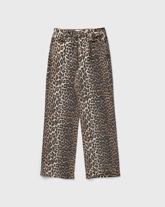 

Джинсы Ganni Print Denim Izey, цвет leopard