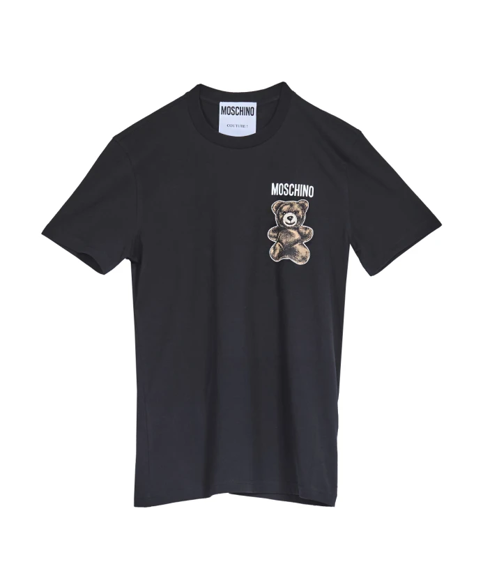 

Футболка с мини-медвежонком Адрианом Moschino, черный