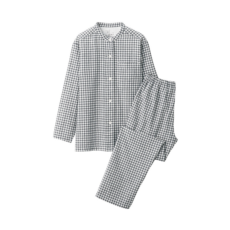 

Пижама двухслойная Muji с воротником-стойкой, серый